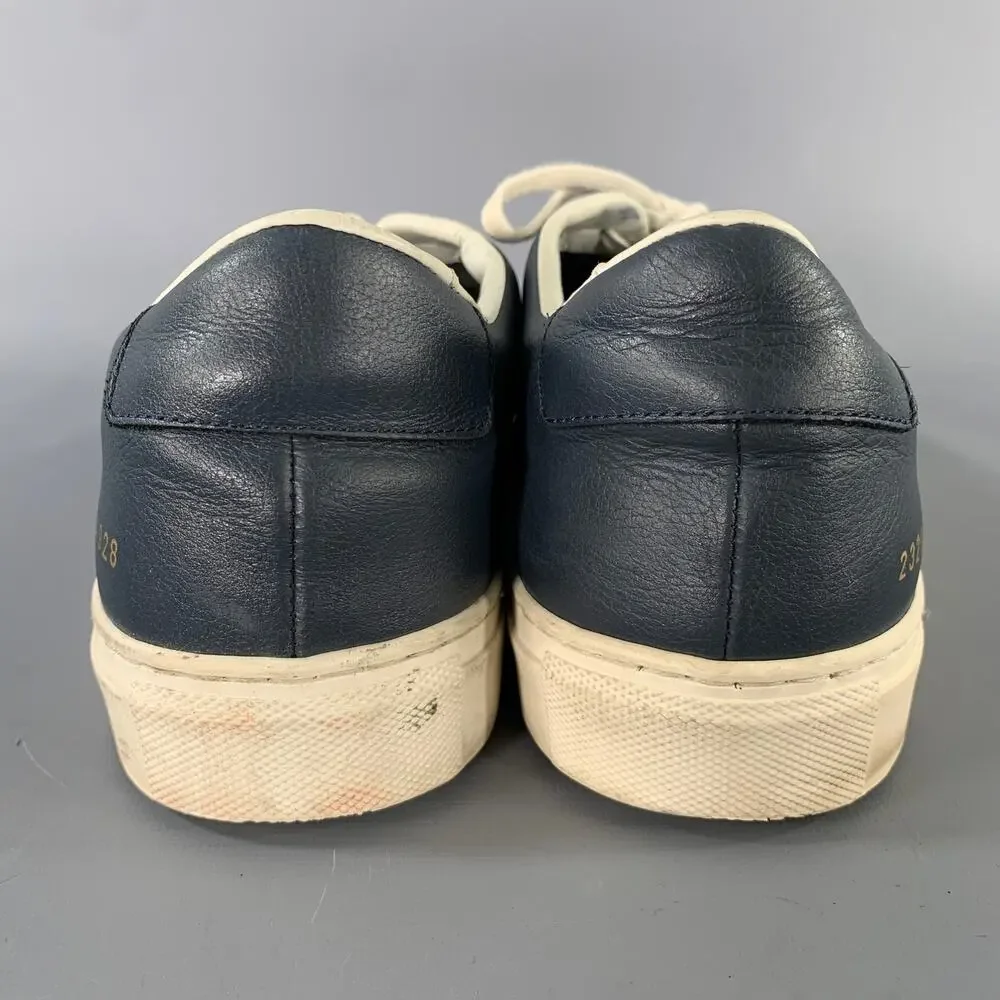 COMMON PROJECTS Size 9 Navy Leather Lace Up Sneakers